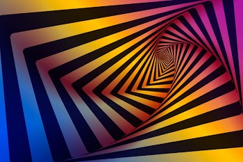 Psychedelic optical illusion background Free Vector