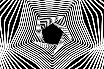 Psychedelic optical illusion background Free Vector