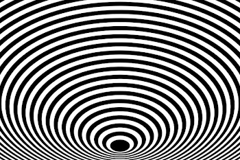 Psychedelic optical illusion wallpaper Free Vector