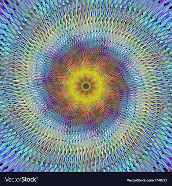 Psychedelic spiral fractal vector image