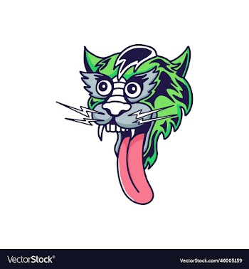 psychedelic tiger head