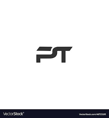 pt letter type logo design template