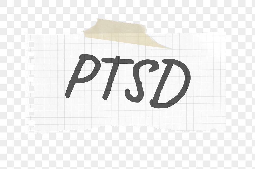 PTSD png typography sticker, ripped | Free PNG - rawpixel