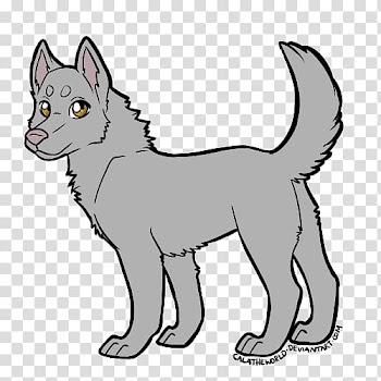 PU Wolf Adoptable Lines, gray dog graphic illustration transparent background PNG clipart