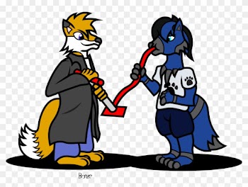 Puffing Up The Blue Wolf 1/3 By Bronzepony - Cartoon