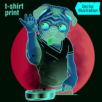 Pug Bae Tshirt Illustration