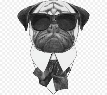 Pug Stock photography Sunglasses Stock illustration - Cool dog 