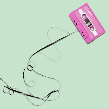 Pulled pink cassette tape on green | Free Photo - rawpixel