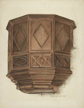 Pulpit (c. 1938) by Ethel | Free Photo - rawpixel