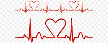 Pulse Electrocardiography Heart rate Line - Heart shape electrocardiogram vector 