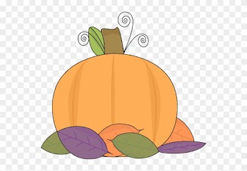 Pumpkin And Autumn Leaves Clip Art - Fall Leaf And Pumpkin Clipart