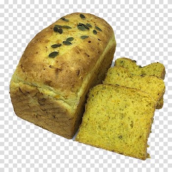 Pumpkin bread Cornbread Rye bread Bakery Sliced bread, bread transparent background PNG clipart