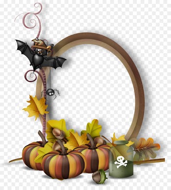 Pumpkin Calabaza Halloween Clip art - Pumpkin Bat Frame 