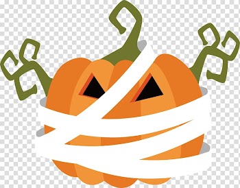 Pumpkin Calabaza Jack-o'-lantern , Bandage pumpkin head transparent background PNG clipart