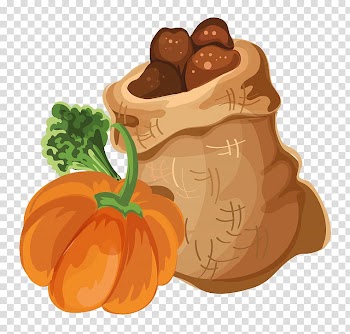 Pumpkin Cartoon, Cartoon Bag transparent background PNG clipart