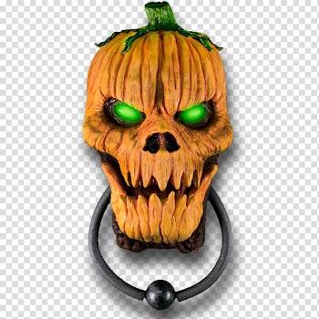 Pumpkin Door Knockers Spirit Halloween Jack-o'-lantern, pumpkin transparent background PNG clipart