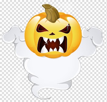 Pumpkin ghost , Jack-o'-lantern Halloween Pumpkin , Halloween Pumpkin Monster transparent background PNG clipart
