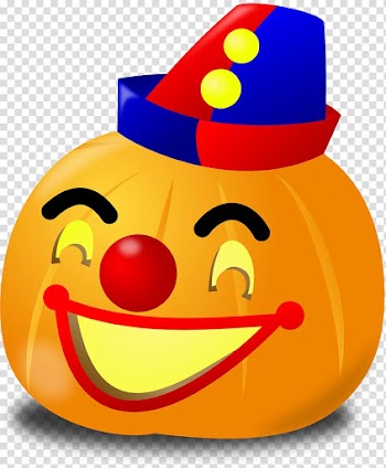 Pumpkin Halloween Jack-o'-lantern , clown transparent background PNG clipart