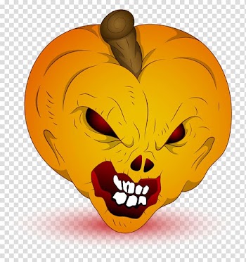 Pumpkin Halloween Jack-o'-lantern , Evil Pumpkin transparent background PNG clipart