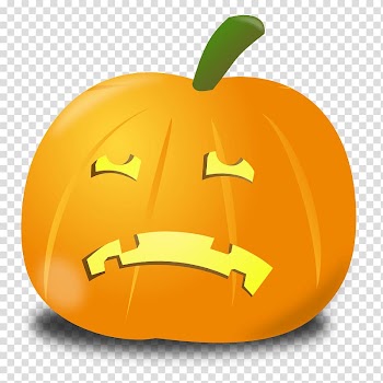Pumpkin Jack-o'-lantern SAD! , pumpkin transparent background PNG clipart