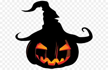 Pumpkin Jack-o'-lantern Witch hat Clip art - Scary Pumpkin with Witch Hat 