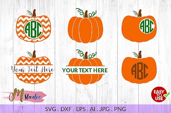 Pumpkin Monogram svg, for Silhouette Cameo or Cricut