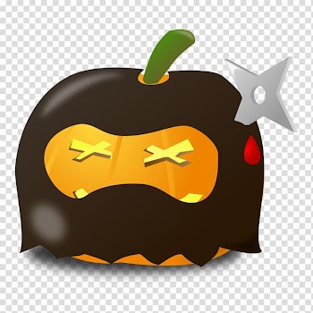 Pumpkin Ninja Candy apple Candy corn Jack-o'-lantern, pumpkin transparent background PNG clipart