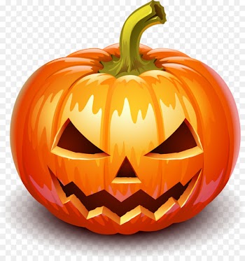 Pumpkin pie Halloween cake Jack-o-lantern - Halloween pumpkin head vector 