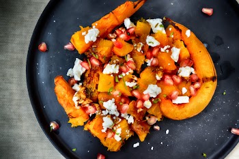 Pumpkin Salad with Feta and Seeds 
