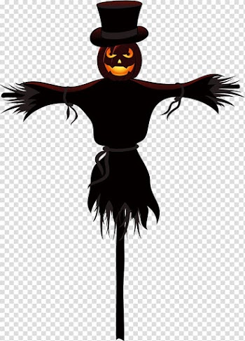 Pumpkin scarecrow transparent background PNG clipart