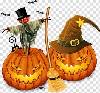 Pumpkin scarecrow transparent background PNG clipart