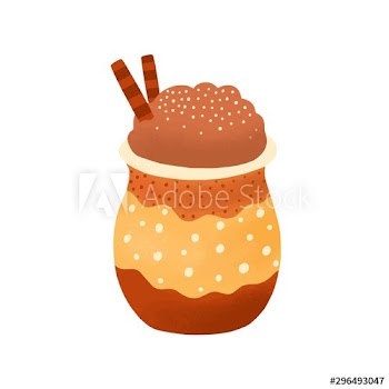 Pumpkin spice latte flat vector illustration
