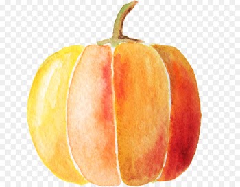 Pumpkin Spice Latte - Watercolor pumpkin 