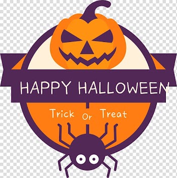 Pumpkin Spider Halloween, Halloween Tags transparent background PNG clipart