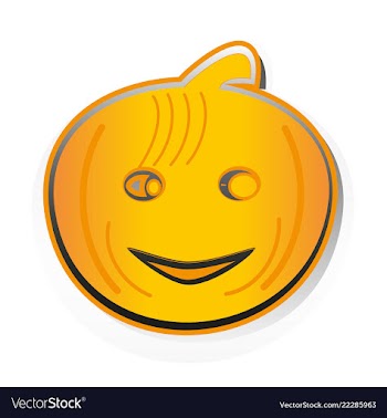 Pumpkin-stiker vector image