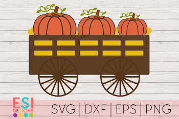 Pumpkin Wagon SVG | Fall SVG | Autumn SVG|SVG DXF EPS PNG