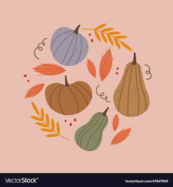 pumpkins autumn template ornament