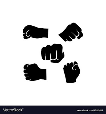 punch set silhouette icon logo