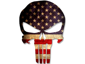 Punisher Skull Shapes USA FLAG sticker | American Method