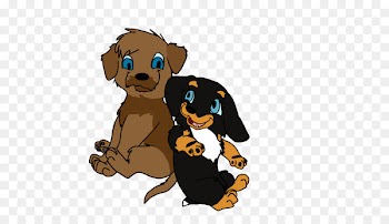 Puppy Dog breed Illustration Cartoon - courtship frame 