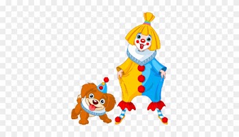 Puppy Dogs Cute - Cartoon Girl Clown