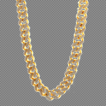 Pure Gold Chain PNG Photo
