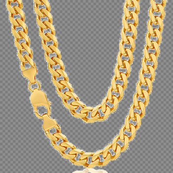 Pure Gold Chain PNG Transparent Image