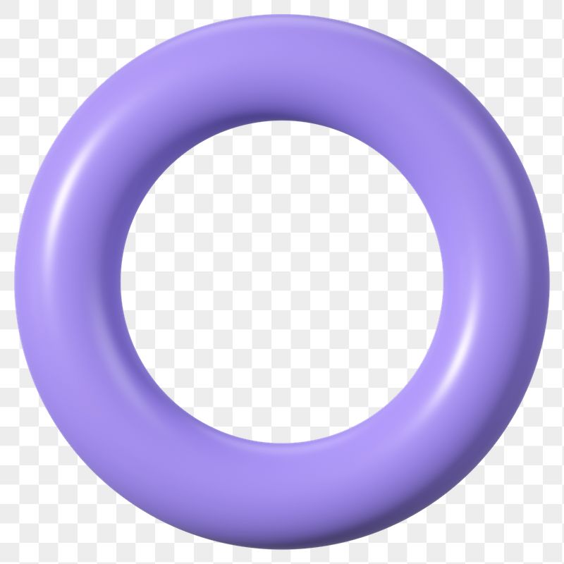 Purple 3D ring png shape | Free PNG - rawpixel