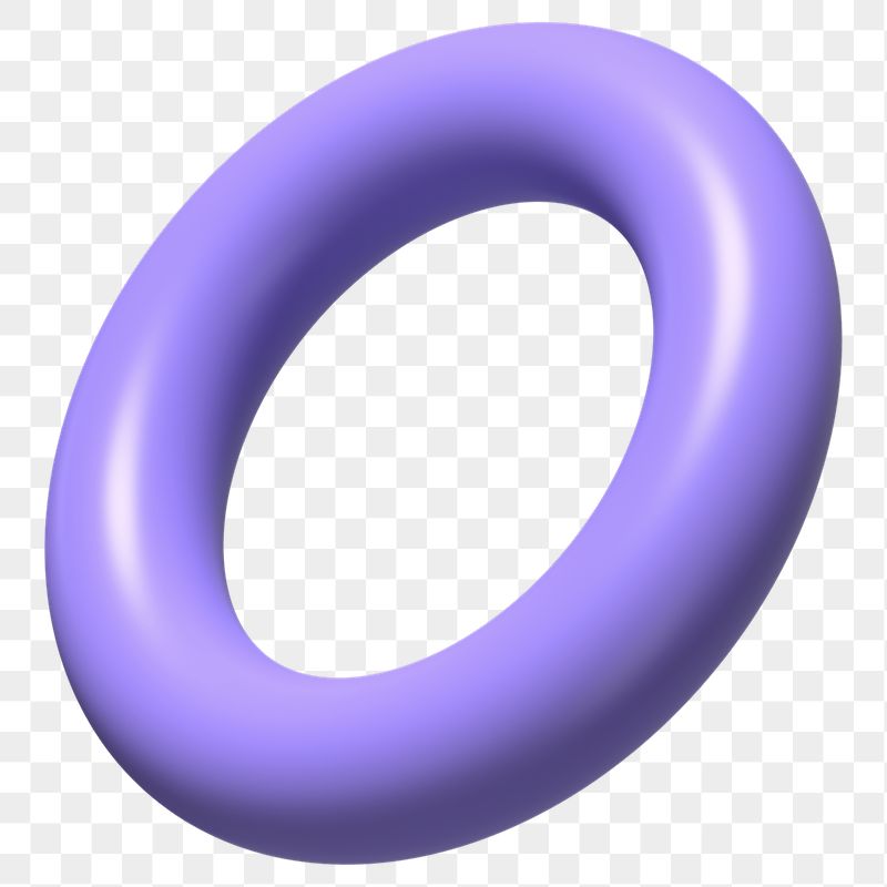 Purple 3D ring png shape | Free PNG - rawpixel