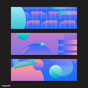 Purple abstract banner set | Free stock vector - 581677