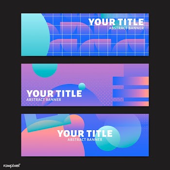 Purple abstract banner set | Free stock vector - 581680