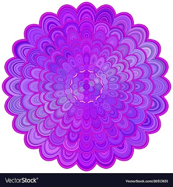 Purple abstract floral mandala ornament design vector image