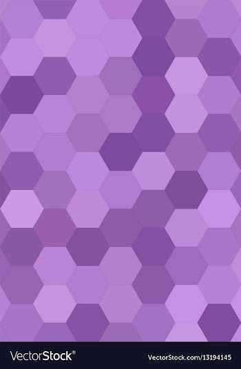 Purple abstract hexagonal honey comb background vector image