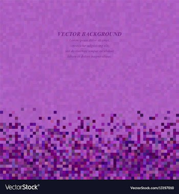 Purple abstract pixel square mosaic background vector image